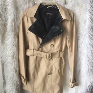 Leather coat with belt - Guess